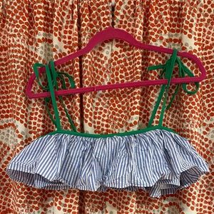 J. Crew Tie Flutter Bikini Top